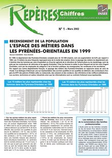 L espace des métiers dans les Pyrénées-Orientales en 1999 : recensement de la population