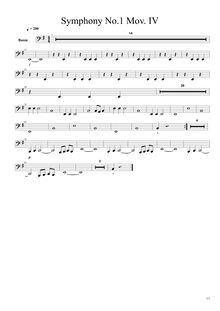 Partition basson Mov. IV, Symphony No.1 en E minor, E minor, Chase, Alex