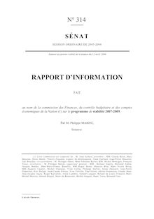 Rapport d information fait au nom de la Commission des finances, du contrôle budgétaire et des comptes économiques de la Nation sur le programme de stabilité 2007-2009