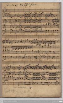 Partition complète, violon Concerto en C major, C major, Graun, Johann Gottlieb par Johann Gottlieb Graun