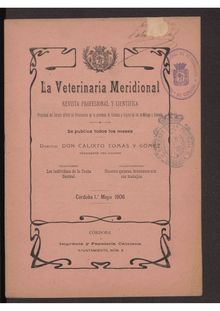 La Veterinaria Meridional, n. 11 (1906)
