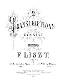 Partition complète (monochrome - medium), 2 Transcriptions d après Rossini