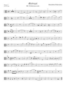 Partition ténor viole de gambe 3, alto clef, Madrigali a 5 voci, Libro 7 par Benedetto Pallavicino