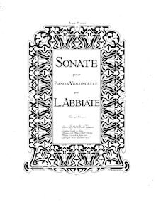 Partition de piano, violoncelle Sonata No.1, G minor, Abbiate, Louis