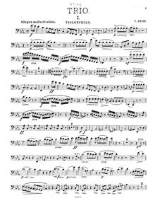 Partition violoncelle, Piano Trio, E♭ major, Heise, Peter