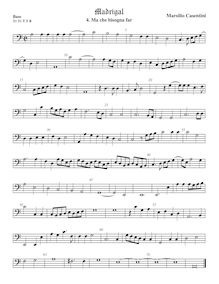 Partition viole de basse, Madrigali a 5 voci, Libro 4, Casentini, Marsilio par Marsilio Casentini