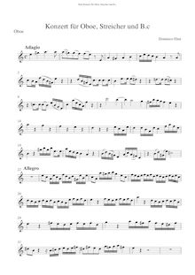 Partition hautbois solo, hautbois Concerto en A minor, A minor, Elmi, Domenico