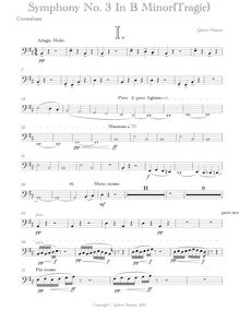 Partition Basses, Symphony No.3,  Tragic , B minor, Mason, Quinn