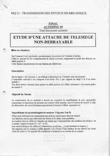 Transmission des efforts en mécanique 1999 Tronc Commun Université de Technologie de Belfort Montbéliard