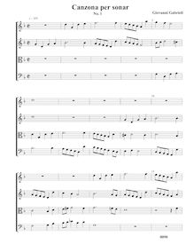 Partition complète, Canzon I  La Spiritata , from Canzoni per sonare con ogni sorte di stromenti