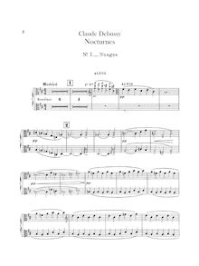 Partition altos, nocturnes, Debussy, Claude