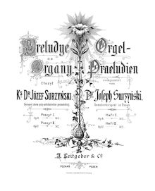 Partition bande I of Complete préludes, préludes pour orgue, Surzyński, Józef