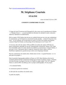 M. Stéphane Courtois