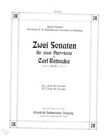 Partition complète, 2 sonates pour 2 Pianos, Op.275, G major; C major