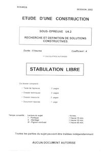 Btsconsbh recherche et definition de solutions constructives 2002