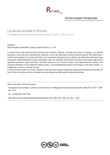 La danza armata in Etruria - article ; n°1 ; vol.99, pg 11-42