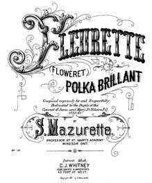 Partition complète, Fleurette, Polka brillant, Mazurette, Salomon