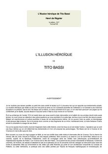 Régnier - L’Illusion héroïque de Tito Bassi, 1917