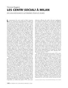 Vincenzo Ruggiero - LES CENTRI SOCIALI À MILAN