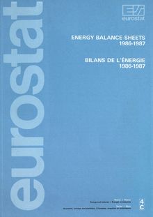 Energy balance sheets 1986-1987