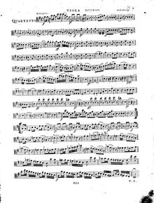 Partition viole de gambe, Quatuor pour flûte, violon, alto et violoncelle