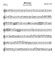 Partition ténor viole de gambe 2, octave aigu clef, Doe not tremble