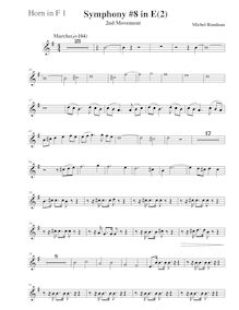 Partition cor 1 (F), Symphony No.8, E major, Rondeau, Michel par Michel Rondeau