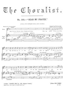Partition complète, Hear my prayer, Hör mein Bitten, G Major, Mendelssohn, Felix par Felix Mendelssohn