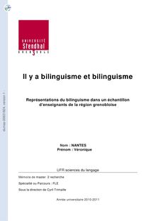 Il y a bilinguisme et bilinguisme