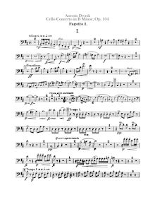 Partition basson 1, 2, violoncelle Concerto, Koncert pro violoncello a orchestr