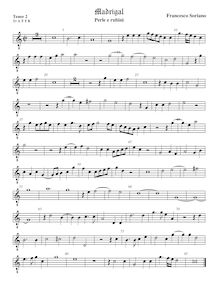 Partition ténor viole de gambe 3, octave aigu clef, Perle e rubini