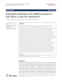 Pastoralist livelihoods and wildlife revenues in East Africa: a case for coexistence?