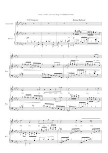 Partition 4 Mein Garten (haut voix, transposed), 4 chansons nach Texten von Hugo von Hofmannsthal, Op.27