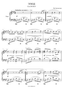 Partition , Refrain du Gondolier, 18 Etudes, Op.109, Burgmüller, Friedrich