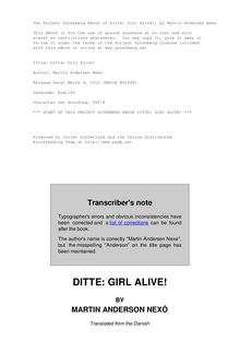 Ditte: Girl Alive!