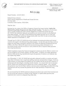 Audit of the Medicaid Drug Rebate Program in the State of South Carolina, A-04-03-06011