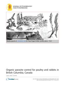 Organic parasite control for poultry and rabbits in British Columbia, Canada
