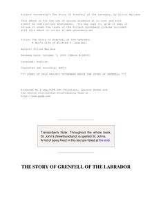 The Story of Grenfell of the Labrador - A Boy s Life of Wilfred T. Grenfell