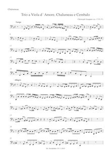 Partition Chalumeau, Trio Sonata en F Major, GWV 210, F major, Graupner, Christoph