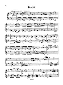 Partition Duo No.6, 12 Duos pour 2 violons, Dozen Duos for 2 Violins, Op.38