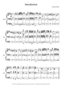 Partition complète, Introduction pour orgue, Mohr, Thomas