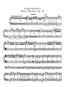 Partition basson 1/2, Danse macabre, Op.40, Poème symphonique d après une poésie de Henri Cazalis