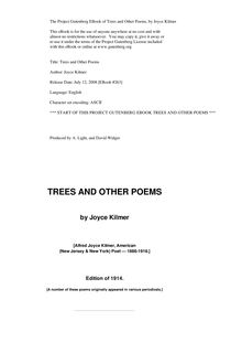Trees and Other Poems