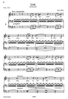 Partition No. 6: Lied, 6 chansons, 6 Gesänge, Brahms, Johannes par Johannes Brahms