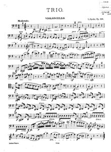 Partition de violoncelle, Piano Trio No.1, E minor, Spohr, Louis