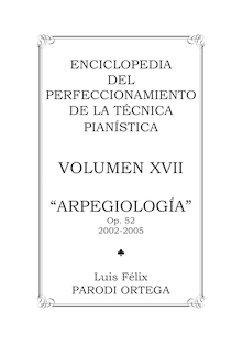Partition complète, Arpegiología (6), Parodi Ortega, Luis Félix