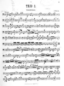 Partition de violoncelle, 3 Piano Trios, Hob.XV:27-29 par Joseph Haydn