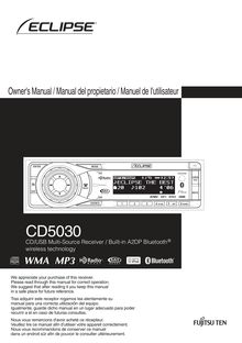 Notice Système de voiture Récepteur CD Fujitsu  ECLIPSE CD5030