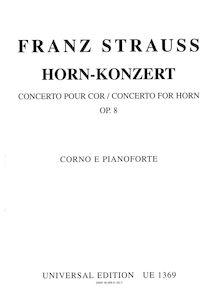 Partition de piano, cor Concerto, Op.8, Strauss, Franz