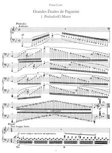 Partition complète (S.141), Grandes études de Paganini par Franz Liszt